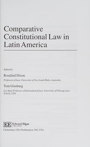Comparative Constitutional Law in Latin America