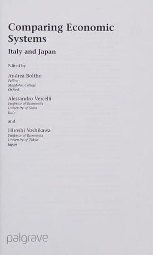 Comparing economic systems: Italy and Japan