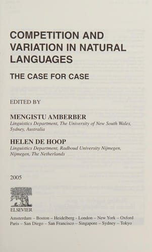 Competition and variation in natural languages: the case for case
