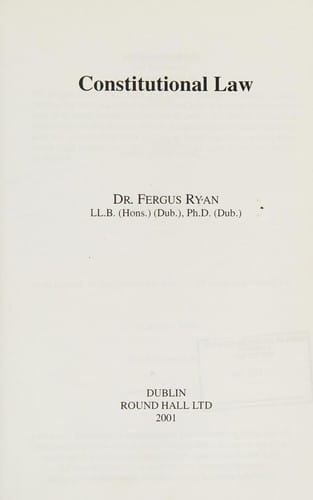 Constitutional Law (Essential Law Texts)