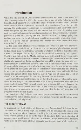 Crosscurrents: international relations in the post-cold war era