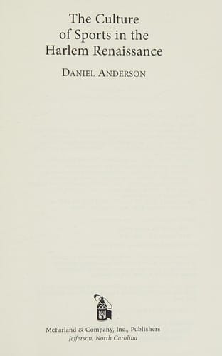 Culture of Sports in the Harlem Renaissance