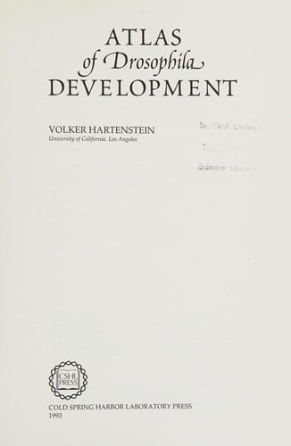 The Development of Drosophila melanogaster