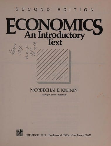 Economics, an introductory text