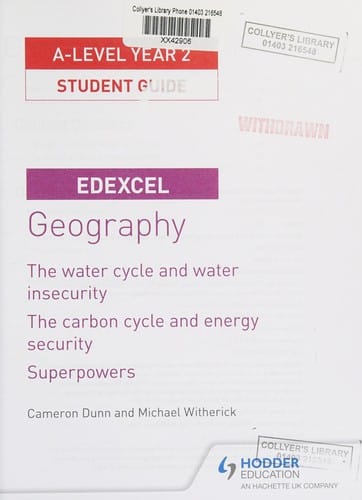 Geography : The Water Cycle and Water Insecurity; the Carbon Cycle and Energy Security; Superpowers: