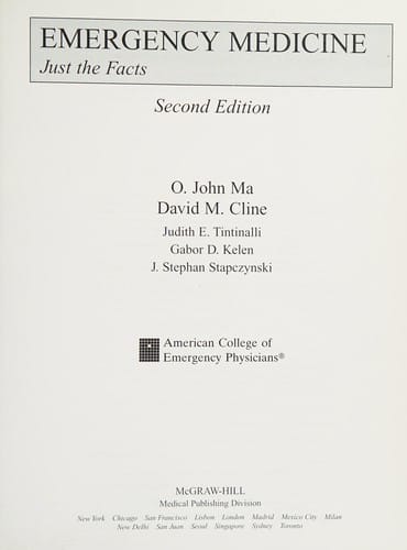 Emergency medicine: just the facts