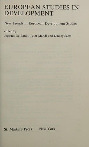 European studies in development: new trends in European development studies