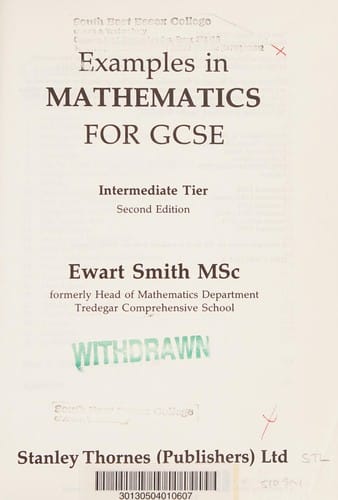 Examples in Mathematics for GCSE