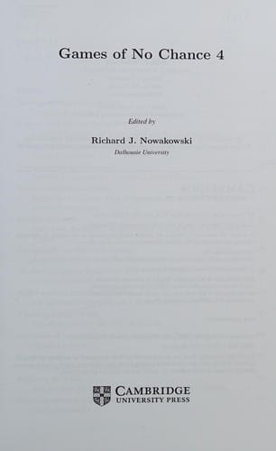 Games of No Chance 4