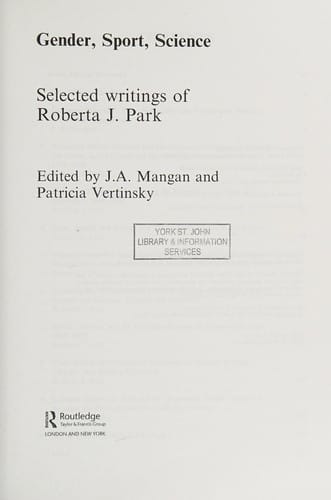 Gender, Sport, Science: Selected Writings of Roberta J. Park