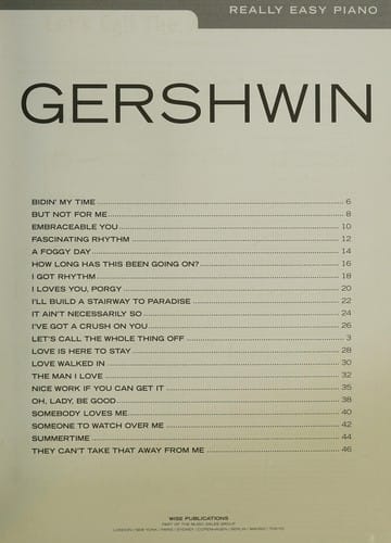 Really Easy Piano: Gershwin