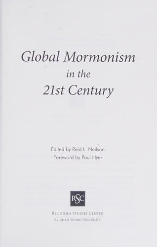 Global Mormonism in the 21st century