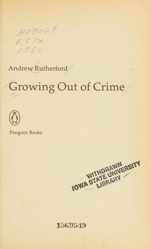 Growing Out of Crime