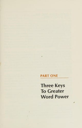 How to increase your word power