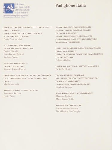 Mondo Magico: 57th Venice Biennale. Italian Pavilion