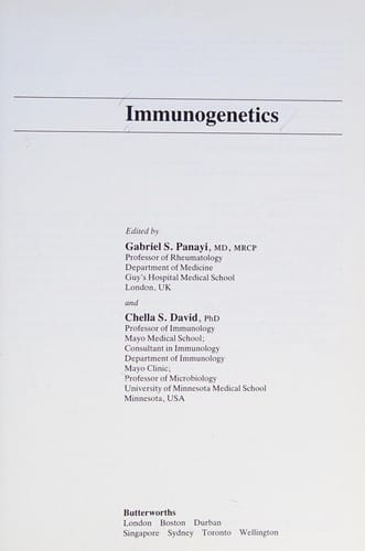 Immunogenetics
