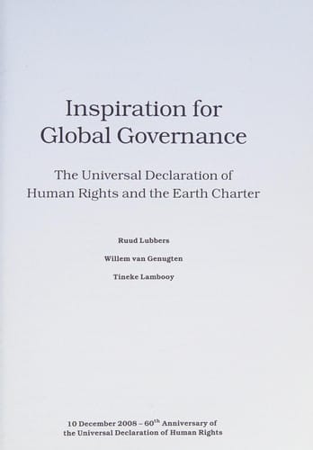 Inspiration for global governance: the Universal Declaration of Human Rights and the Earth Charter