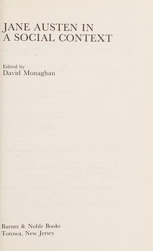Jane Austen in a social context