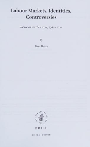 Labour Markets, Identities, Controversies: Reviews and Essays, 1982-2016