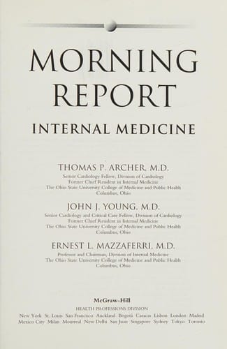 Morning report, internal medicine