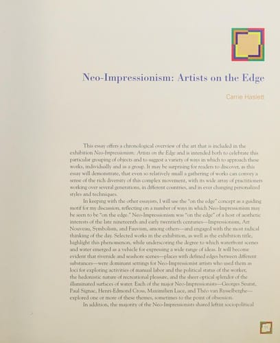 Neo-impressionism: artists on the edge