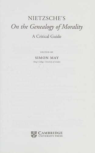Nietzsche's on the Genealogy of Morality: A Critical Guide