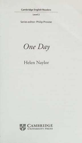 One Day (Cambridge English Readers)