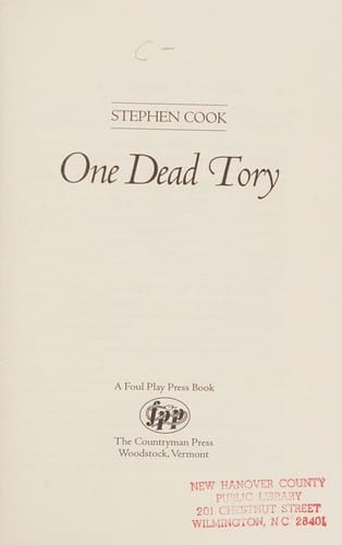 One dead Tory
