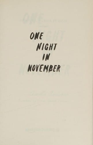One Night in November