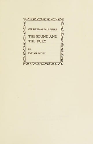 On William Faulkner's The sound and the fury.