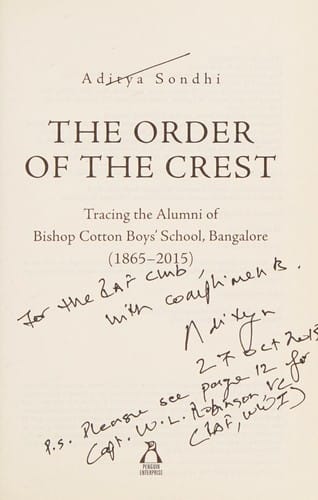 The order of the crest: tracing the alumni of Bishop Cotton Boys' School, Bangalore (1865-2015)