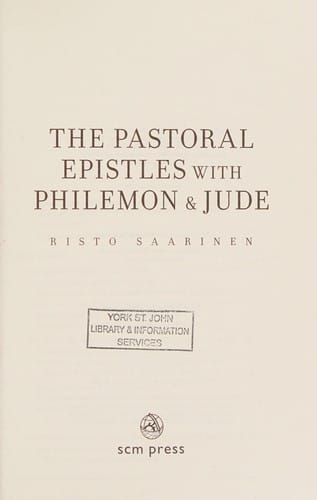 Scm Theological Commentary: The Pastoral Epistles with Philemon and Jude