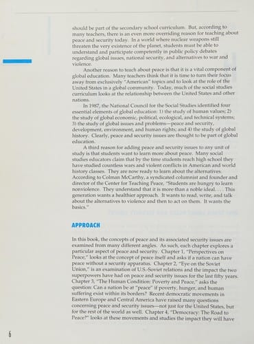 Perspectives on peace: a resource for teaching peace and security issues