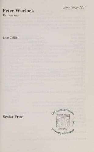 Peter Warlock: the composer