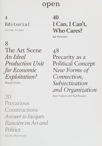 Open - A Precarious Existence