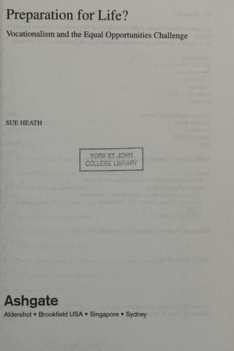 Preparation for life?: vocationalism and the equal opportunities challenge