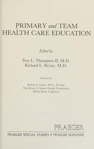 Primary and team health care education