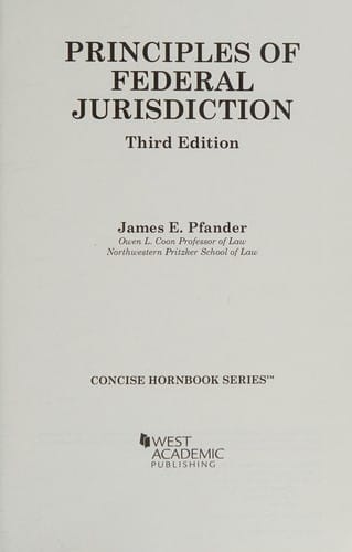 Principles of Federal Jurisdiction