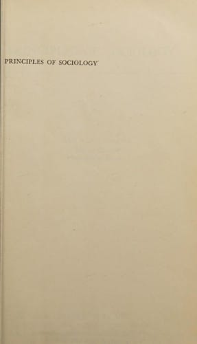 Principles of Sociology