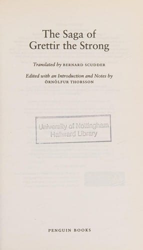 The saga of Grettir the Strong