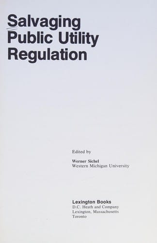 Salvaging public utility regulation