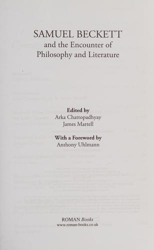 Samuel Beckett and the encounter of philosophy and literature