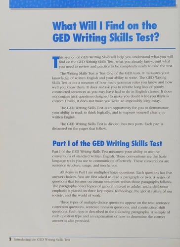 South-Western GED writing skills