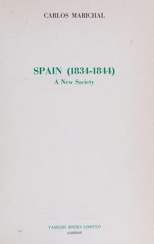 Spain, 1834-1844: a new society