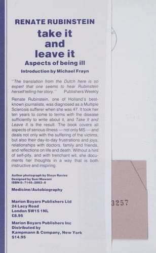 Take it and leave it: aspects of being ill