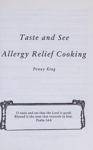 Taste & see: allergy relief cooking