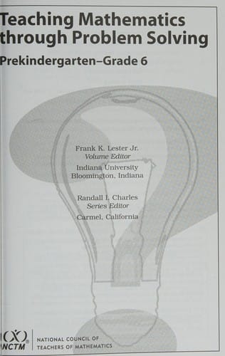 Teaching Mathematics Through Problem Solving: Prekindergarten-Grade 6