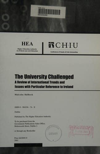 The university challenged: a review of international trends and issues with particular reference to Ireland