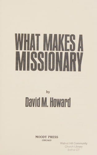 What makes a missionary