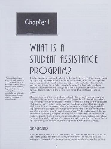 When chemicals come to school: the core team model of student assistance programs : the complete guide to student assistance programming for educators concerned about alcohol and other drug use
